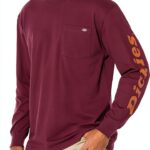 Dickies Long Sleeve Wordmark Graphic T-Shirt Uomo Borgogna-0