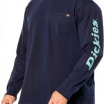 Dickies T-Shirt Uomo Manica Lunga Wordmark – Cotone 100% Comfort-0