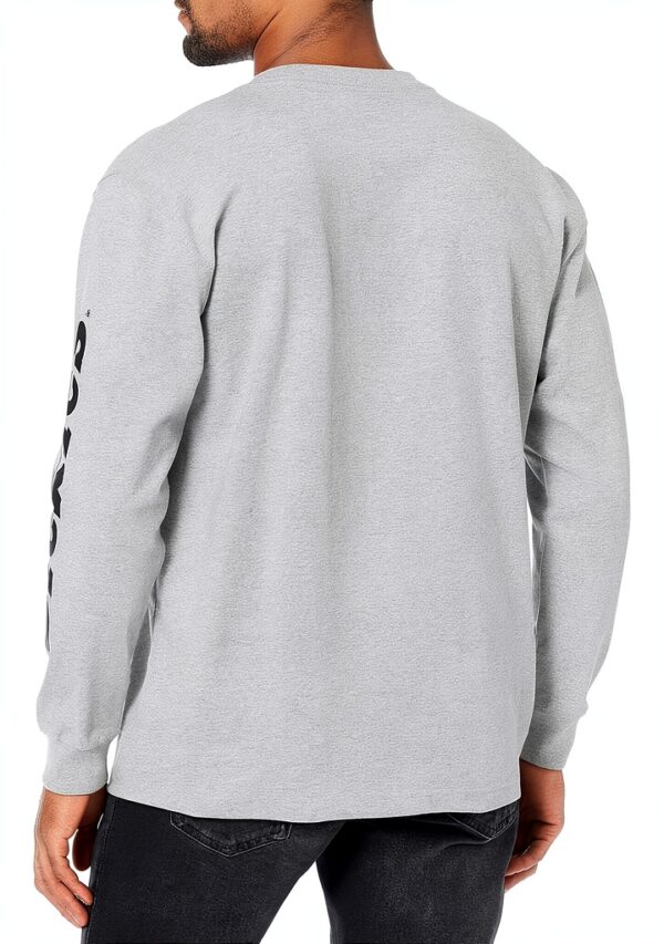 Dickies Long Sleeve Wordmark Graphic T-Shirt Uomo Grigio Mélange-3