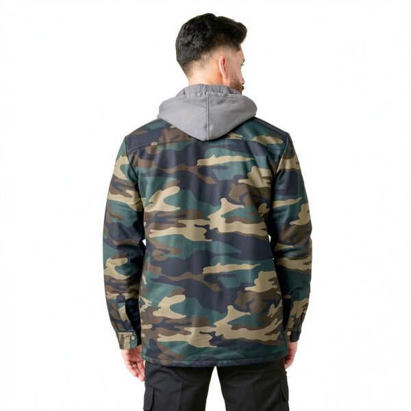 Giacca Dickies Fleece con Cappuccio Hydroshield Uomo – Verde Camo M-1