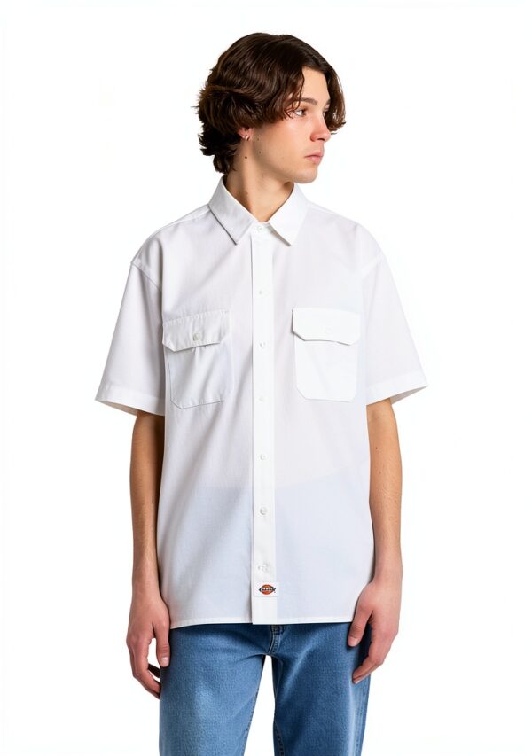 Dickies Short-Sleeve Work Shirt Camicia da Lavoro a Maniche Corte Uomo (Pacco da 1)-1